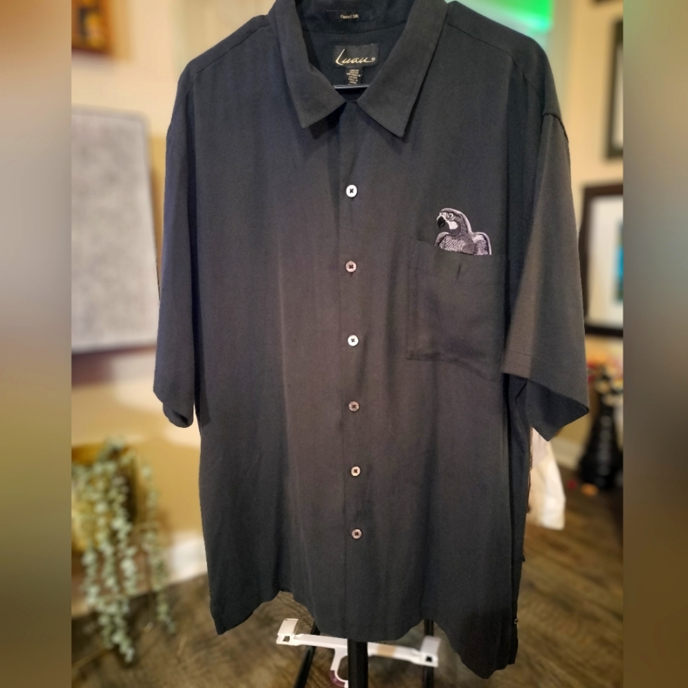 Vintage Luau silk shirt. Size XL.